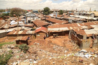 Kenya Nairobi 'nin varoş bölgesinde çocuklar 31 Ağustos 2019