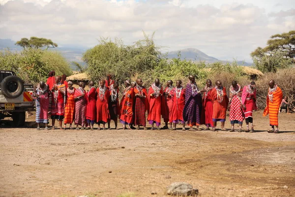 Masai Stammer Kenya Afrika August 2019 - Stock-foto