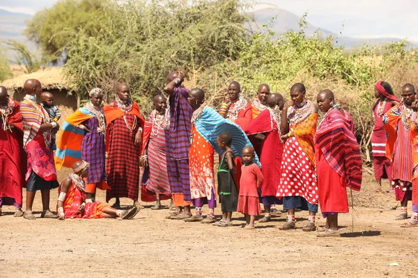 Masai Kmeny Keni Afrika Září 2019 — Stock fotografie
