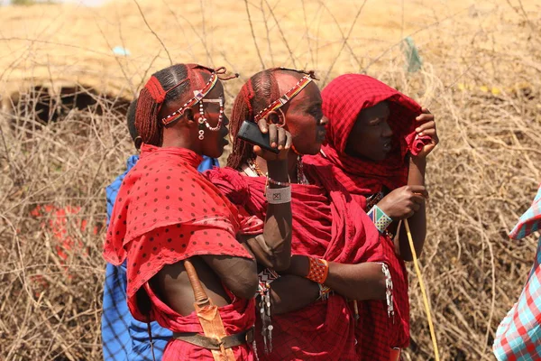 Masai Stammen Kenia Afrika Augustus 2019 — Stockfoto