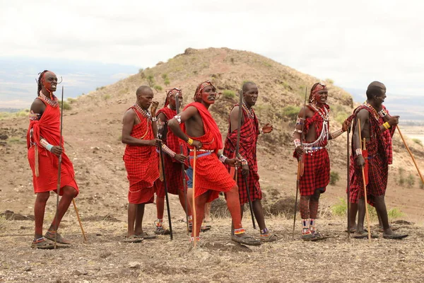 Masai Stammen Kenia Afrika Augustus 2019 — Stockfoto