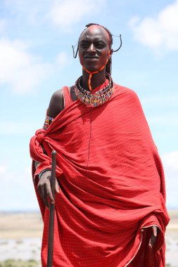 Masai Kabileleri Kenya Afrika 'da 17 Aralık 2019