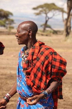 Masai Kabileleri Kenya Afrika 'da 17 Aralık 2019