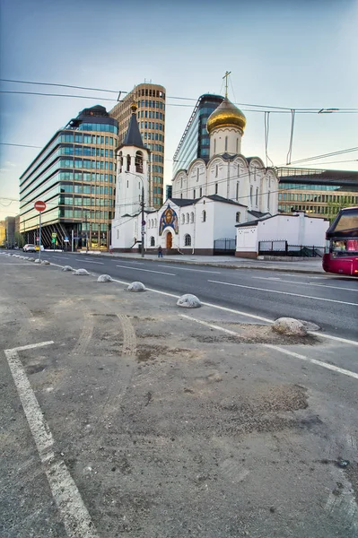 Kilise Nikolaya Chudotvortsa Tverskoy Eski Müminler Topluluk Moskova Panorama — Stok fotoğraf