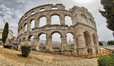 Colloseum - Hırvatistan. Pula. En iyi korunmuş Roma amfi tiyatro kalıntıları