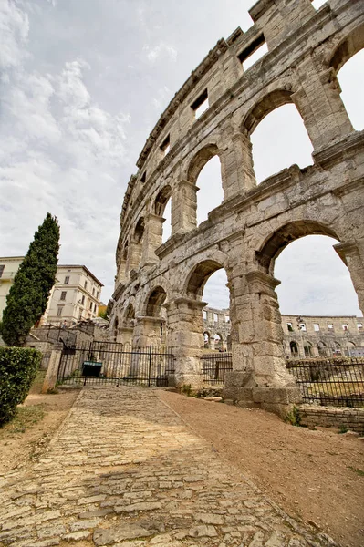 Colloseum Kroatië Pula Ruïnes Van Het Best Bewaard Gebleven Romeinse — Stockfoto