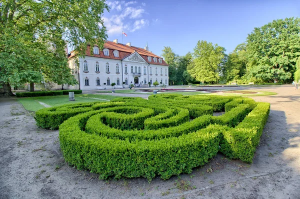 Palacio Barroco Nieborow Jardín Francés — Foto de Stock