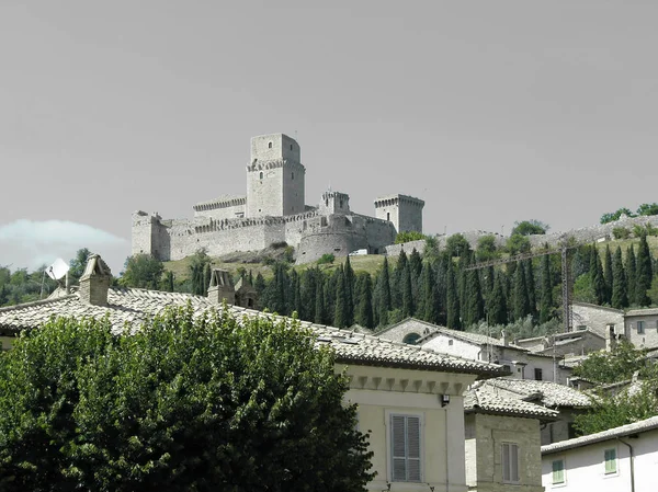 Rocca Maggiore Assisi Talya — Stok fotoğraf