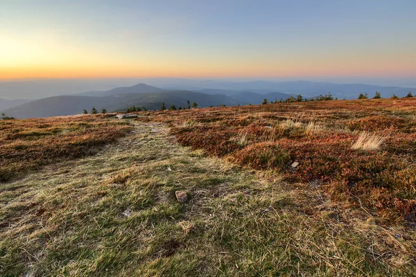 Podzim Pohoří Snieznik Karpaty Polsko — Stock fotografie