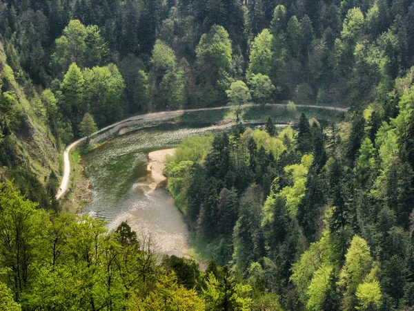 ドゥナジェク峡谷を下りラフティング Pieninine Mountains ポーランド — ストック写真