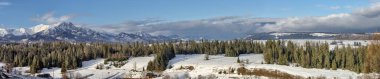 Murzasichle Şehri - Tatras ve Giewont 'de Görünüm