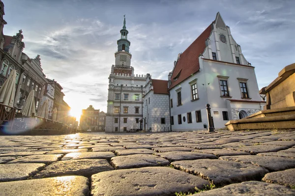 Centro Cidade Câmara Municipal Poznan Polónia — Fotografia de Stock