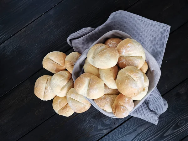 Frische Hausgemachte Brötchen Lebensmittel — Stockfoto