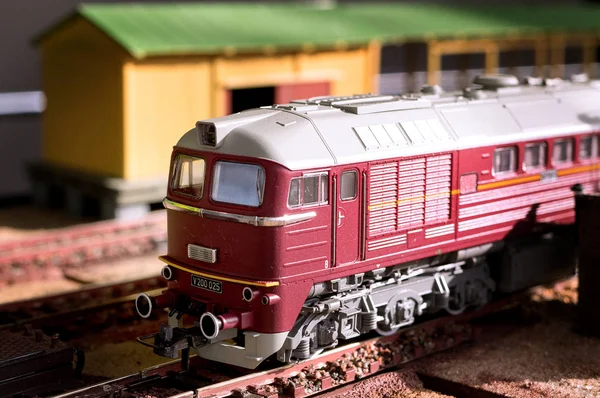 Электромобильная игрушка, моделирование железнодорожного транспорта Стоковое Фото