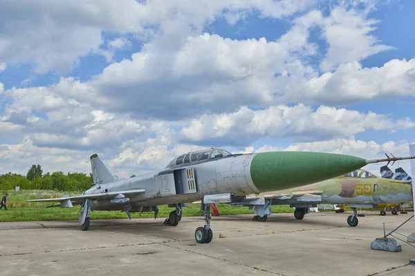 Zhukovsky, Rusya, 21 Temmuz 2017: Havacılık ve uzay uçak sergi Maks 2017. Rus Havacılık efsanesi jet savaş uçağı Su-15. Sovyet Rus miitary uçaklar. Efsanevi Rus Su aile uçaklar