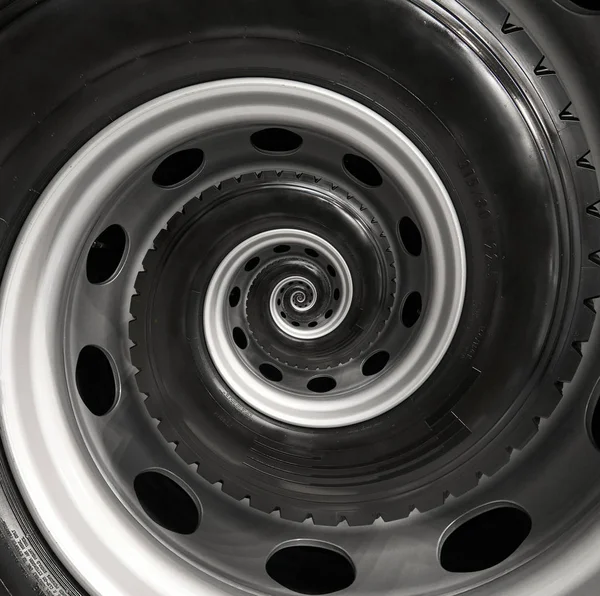 Carro Caminhão Roda Abstrato Espiral Fractal Fundo Padrão Fundo Espiral — Fotografia de Stock