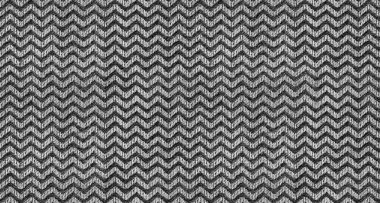 Siyah ve beyaz üçgen şekli dalga Tekstil Dikişsiz desen doku arka plan. Tekrarlayan üçgen Tekstil desen dalgalı doku