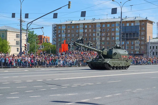 Moskwa Maja 2018 Wielkie Zwycięstwo Święto Parada Pojazdów Wojskowych Rosyjskich — Zdjęcie stockowe