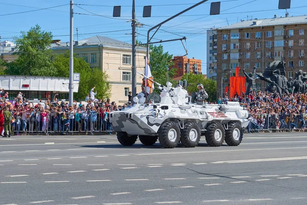 Moskwa Maja 2018 Wielkie Zwycięstwo Święto Parada Rosyjski Militaria Bitwa — Zdjęcie stockowe