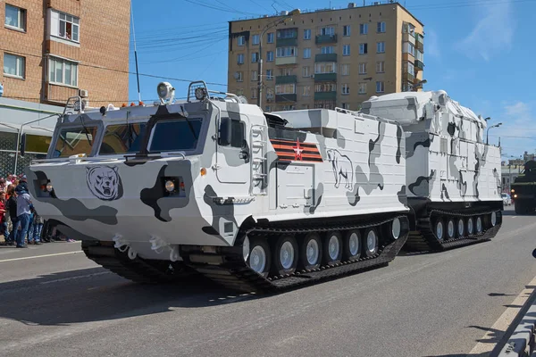 Moskwa Maja 2018 Wielkie Zwycięstwo Święto Parada Rosyjskich Pojazdów Wojskowych — Zdjęcie stockowe