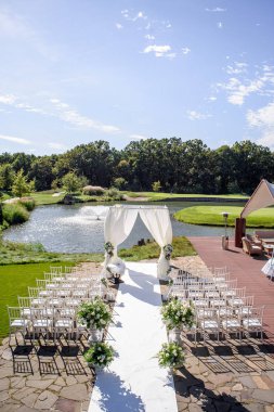 Dekorasyon düğün töreni için. Çiçekler portre.