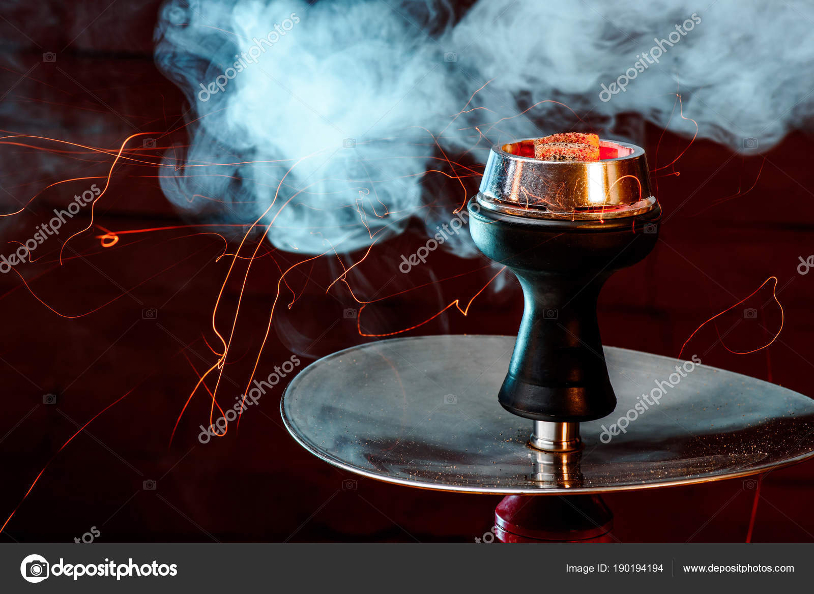 Shisha hookah with red hot coals Stock Photo by © 190194194 Shisha hookah with red hot coals Stock Photo by © 190194194