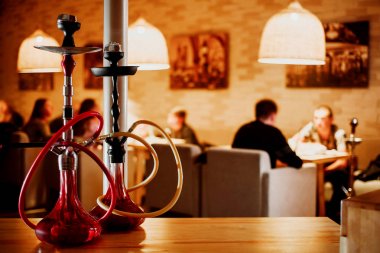 Kırmızı nargile shisha iç tablo grubu