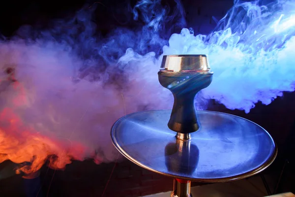 Shisha hookah with red hot coals