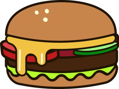 Domates ve marullu Burger ikonu