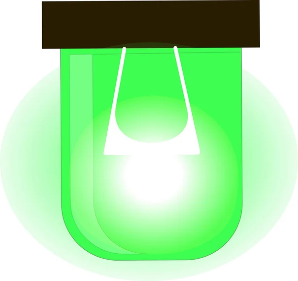 Yeşil Çelenk Için Oval Ampul — Stok Vektör