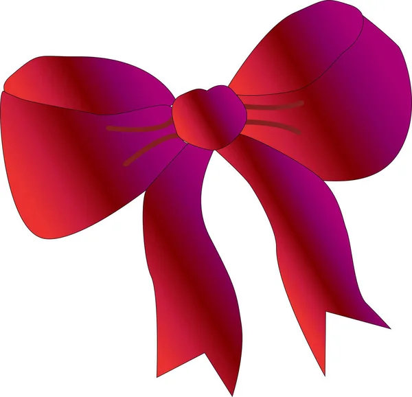 Vector Pink Red Bow — Stock Vector