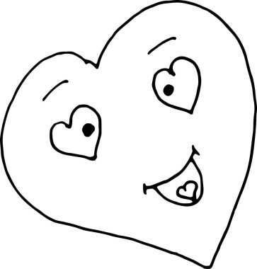 Farklı duyguları olan kalpler Valentine.