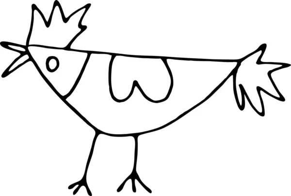 Tecknad Påsk Kyckling Målarbok — Stock vektor