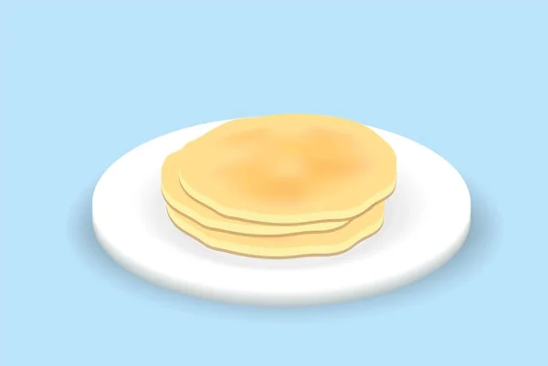 Tortitas Fritas Plato — Vector de stock