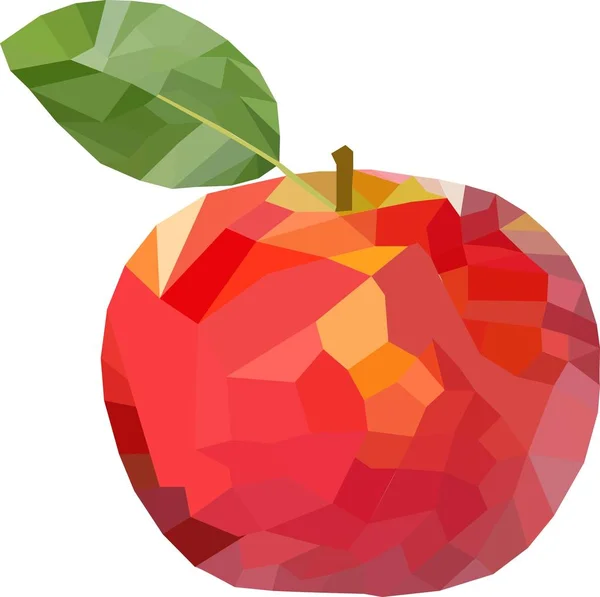 Wielobarwny Wielobarwny Jabłko Liść — Wektor stockowy