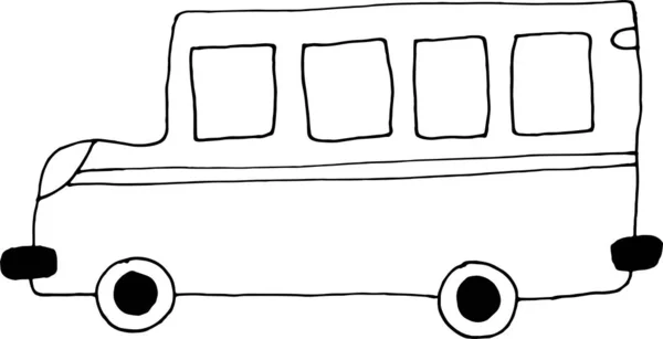 Черно Белый Цвет Автобуса — стоковый вектор