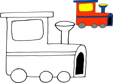 tren siyah ve beyaz renklendirmesi