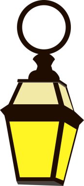 Sokak lambası karanlık vektörde parlıyor