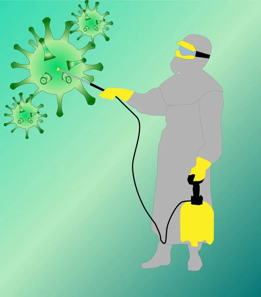 Doktor Ochranném Obleku Maska Ukazuje Koronavirus Virus Číně Pojetí Zdraví — Stockový vektor