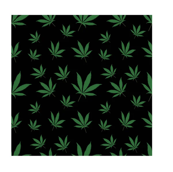 Patrón Sin Costuras Con Hojas Cannabis Sativa Para Textiles — Foto de Stock