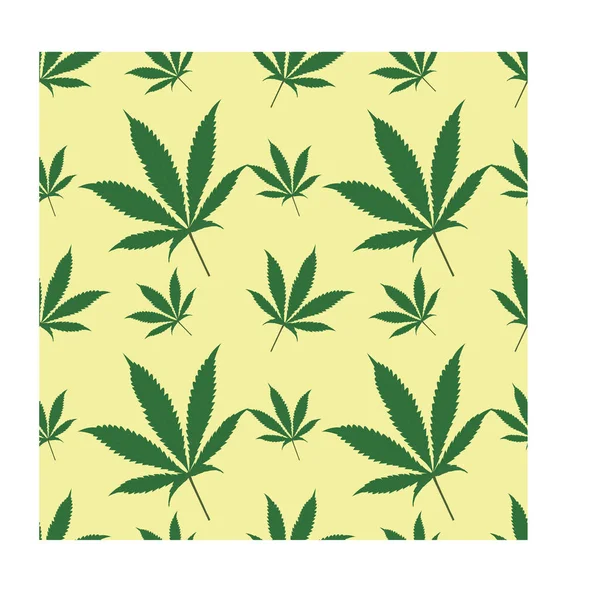 Patrón Sin Costuras Con Hojas Cannabis Sativa Para Textiles — Foto de Stock