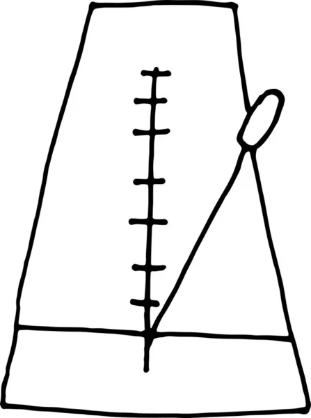 Pendulum Sound Arrow Coloring Vector Drawing — Stock Vector