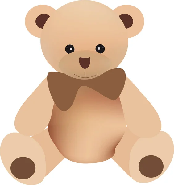 玩具熊棕色矢量插图 — 图库矢量图片