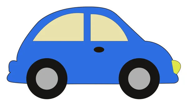 파란색으로 표시된 어린이용 자동차 — 스톡 벡터
