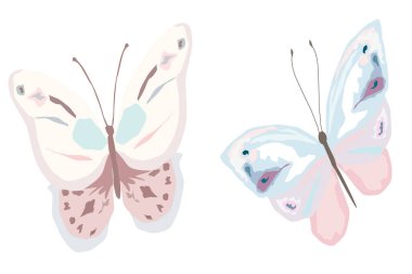 Narin yatak tonları içinde kelebekler