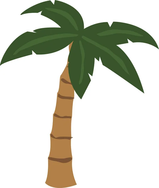 Palmeira Árvore Sul Para Desenho Vetor Ilha — Vetor de Stock