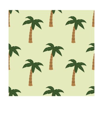 Tekstil ve ambalaj için palmiye ağaçları ile pürüzsüz desen