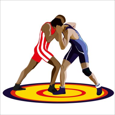 Greco-Roman wrestling clipart