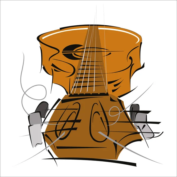 ギターの様式化された図 — ストックベクタ