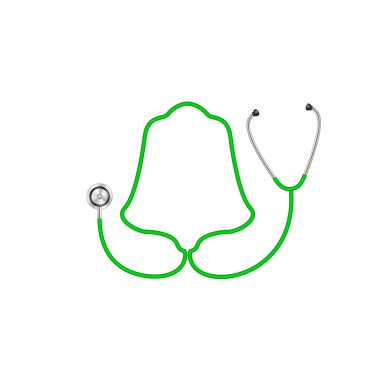 Yeşil tasarım çan şeklinde stetoskop